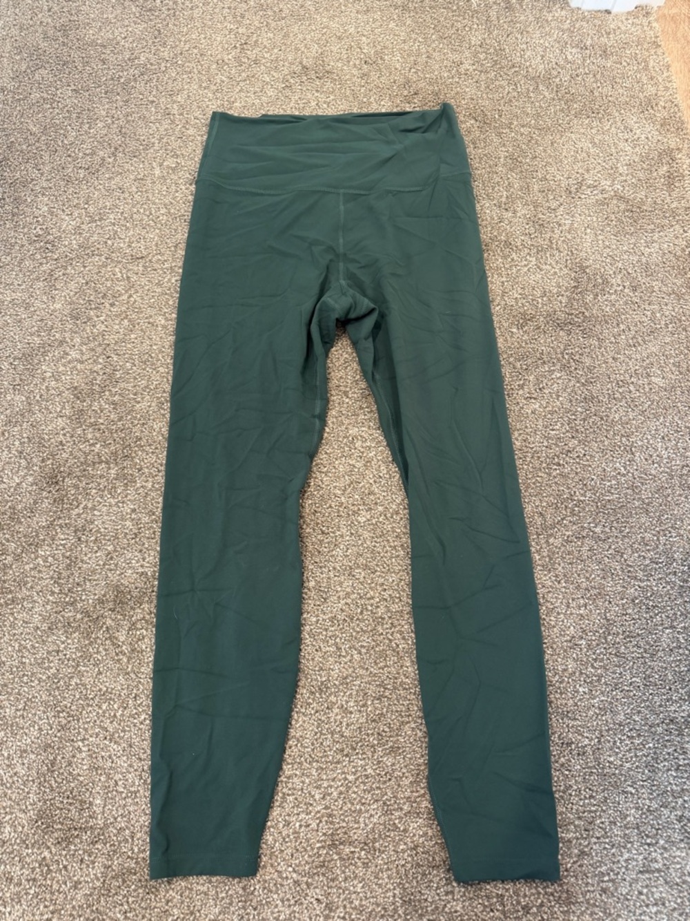 Women's Dark Green High-Waist Leggings